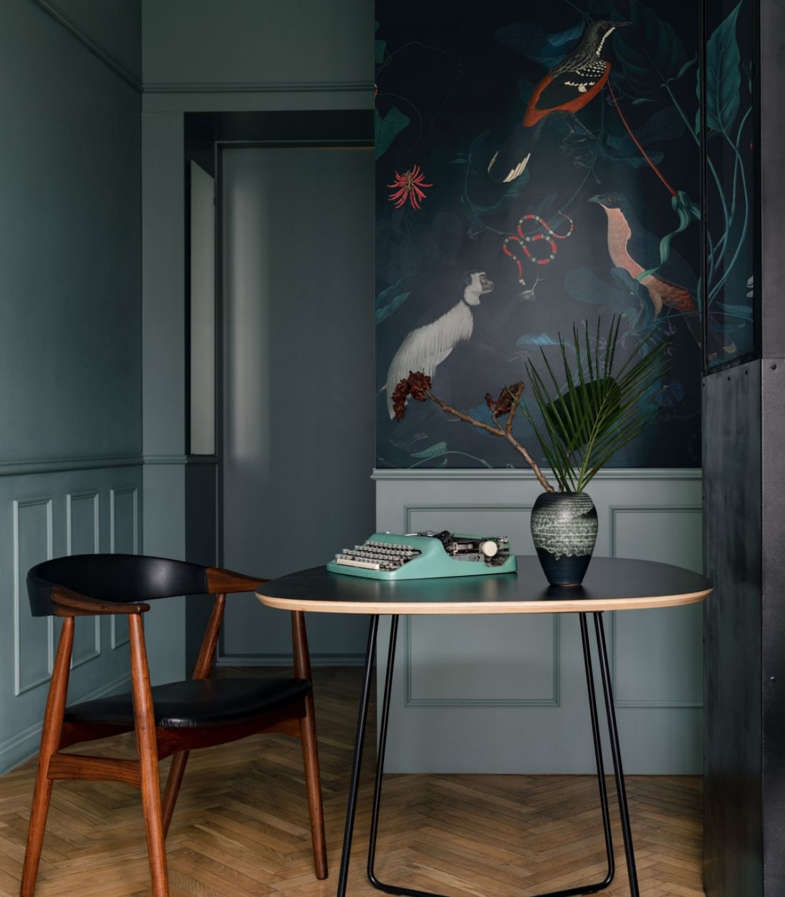 tapeta Teal Blue Garden