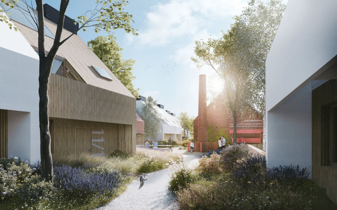 Wielodrożnica, osada mieszkaniowa, Poznań, wizualizacja, proj.: Insomia