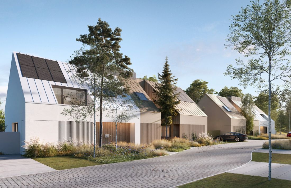 Wielodrożnica, osada mieszkaniowa, Poznań, wizualizacja, proj.: Insomia