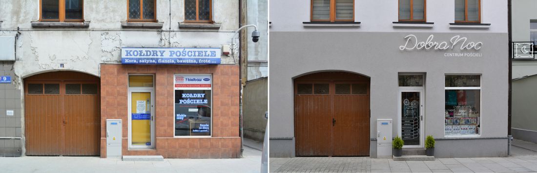 ulica Wiosny Ludów 9 przed i po 