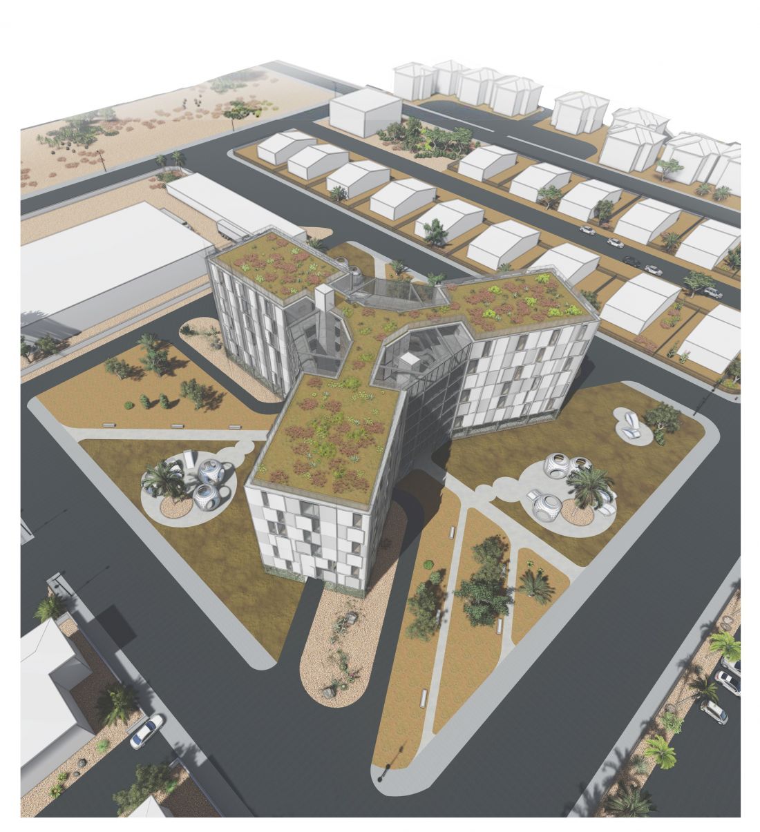 Projekt „Living Turbine”, widok z lotu ptaka