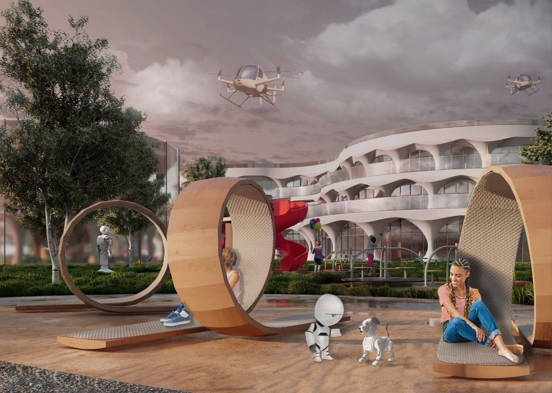 Mała architektura wokół hotelu