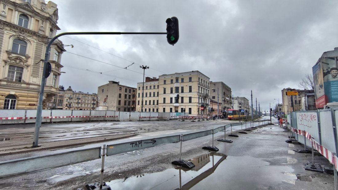 Łódź, aleja Kościuszki i ulica Zachodnia