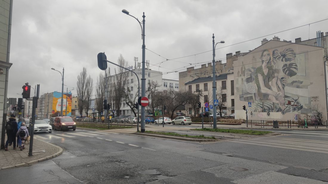 Łódź, aleja Kościuszki i ulica Zachodnia