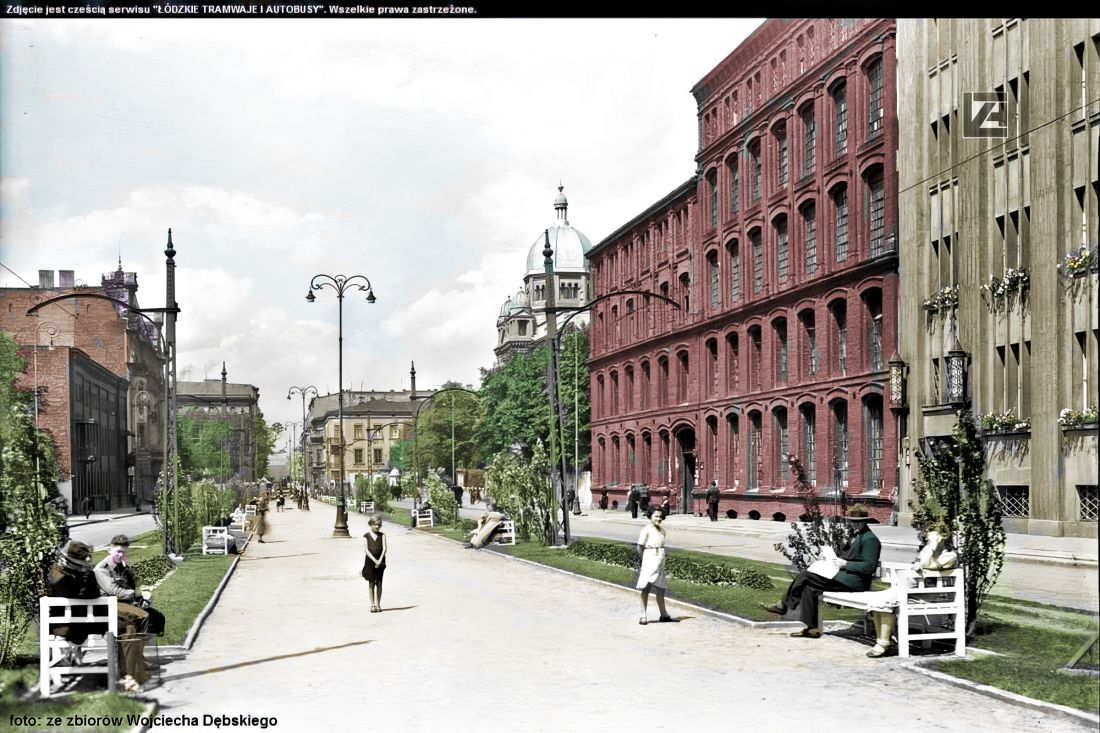 Łódź, aleja Kościuszki przed wojną