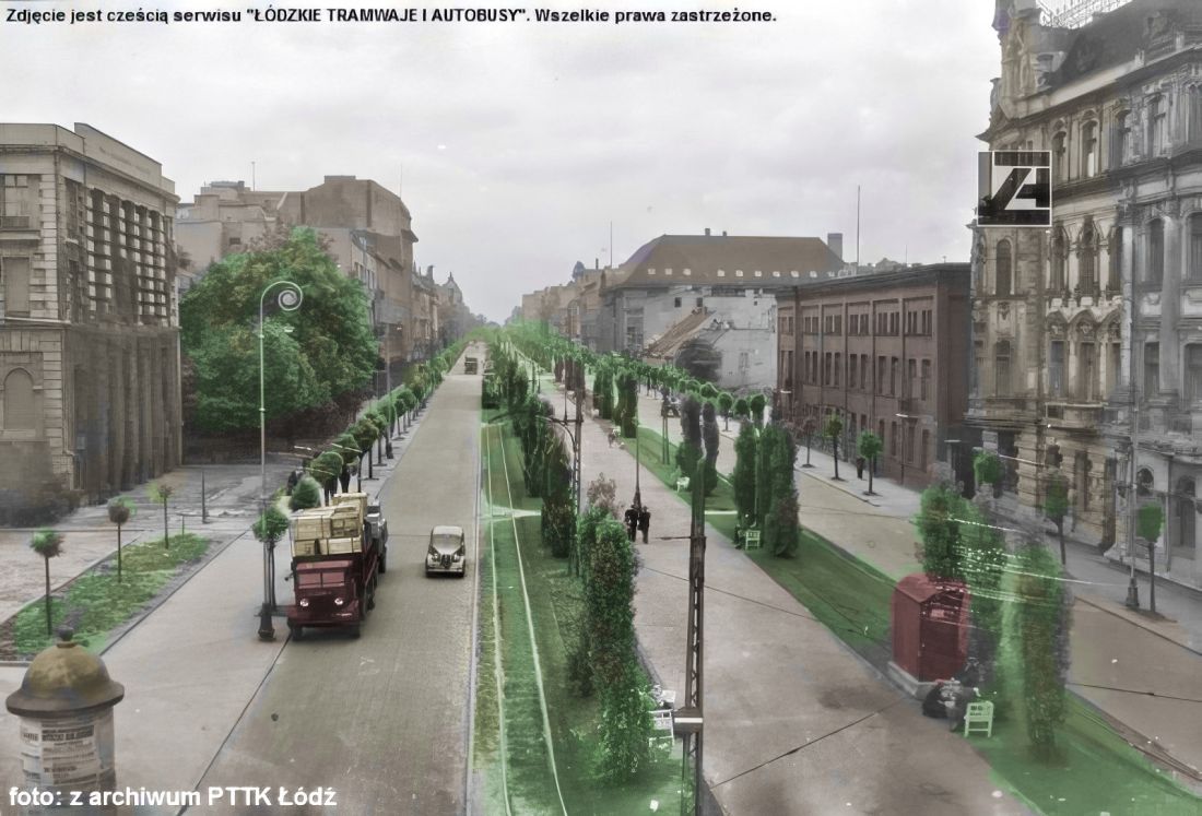 Łódź, aleja Kościuszki i ulica Zachodnia