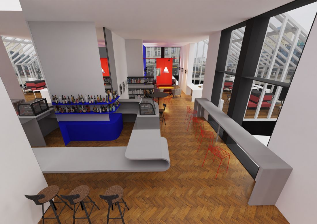 W głównej sali mieści się bar