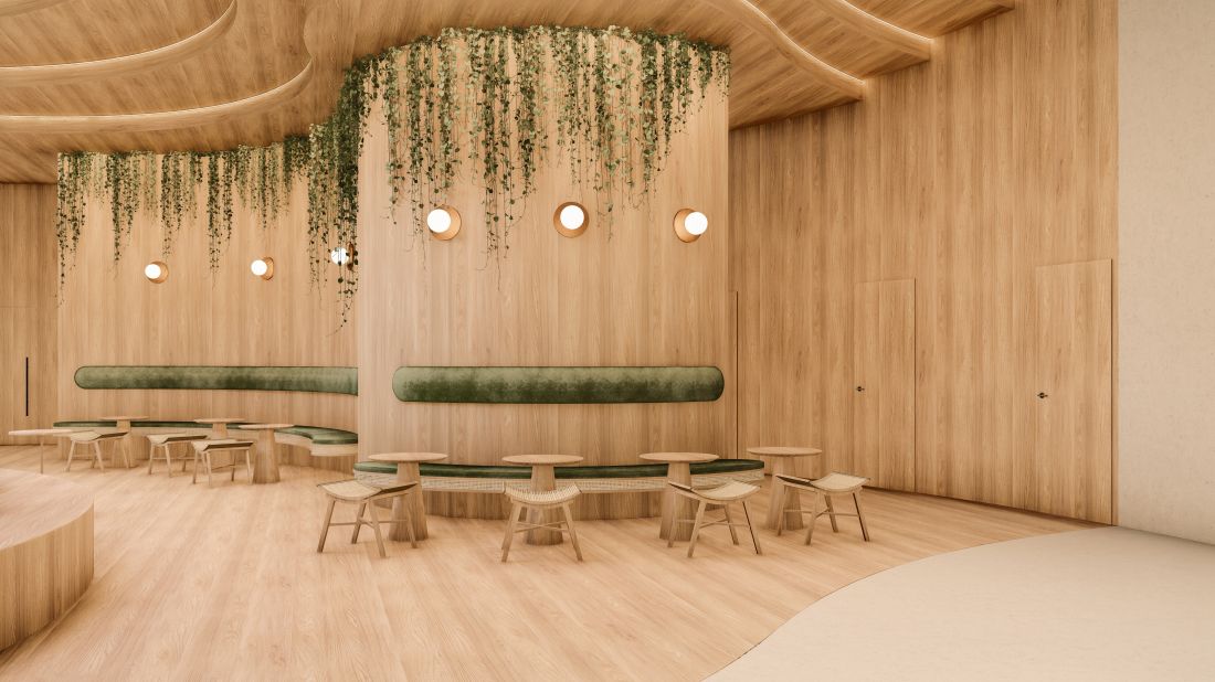 Projekt kompleksu stymulacyjno-relaksacyjnego, strefa gastronomiczna