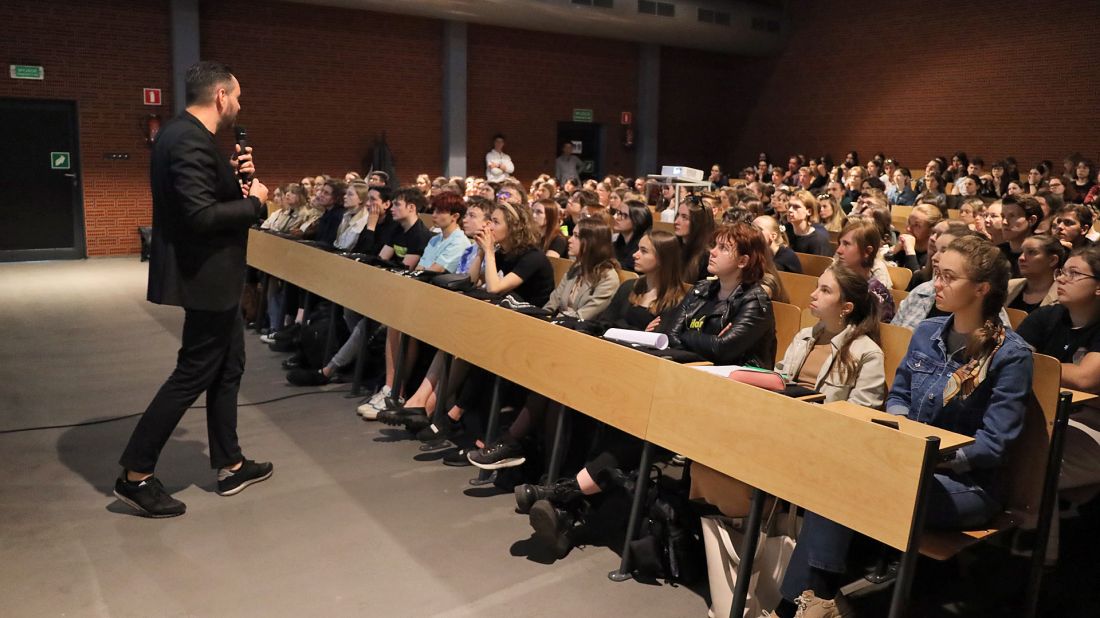 Wykład Macieja Franty na Politechnice Śląskiej