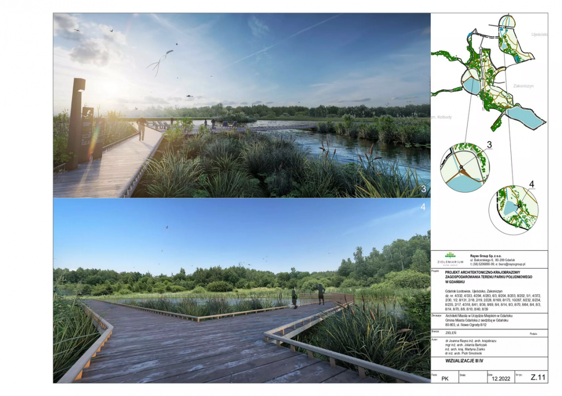 wizualizacje wskazujące możliwą zastosowaną infrastukturę