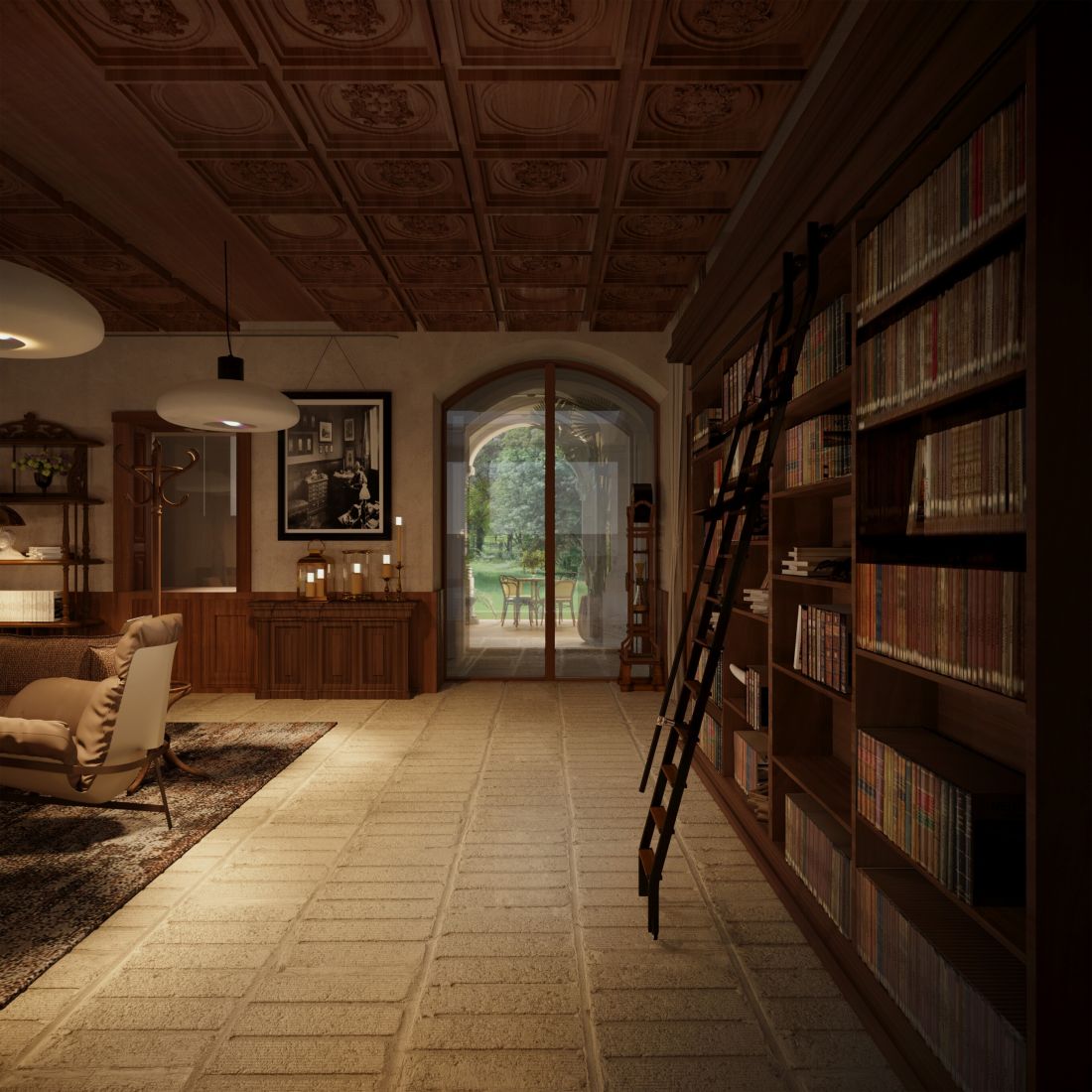 Wnętrze sali bibliotecznej