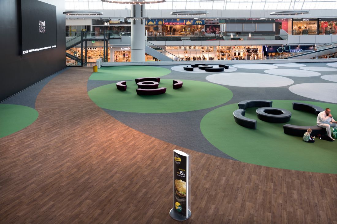 wykładzina Flotex, centrum handlowe