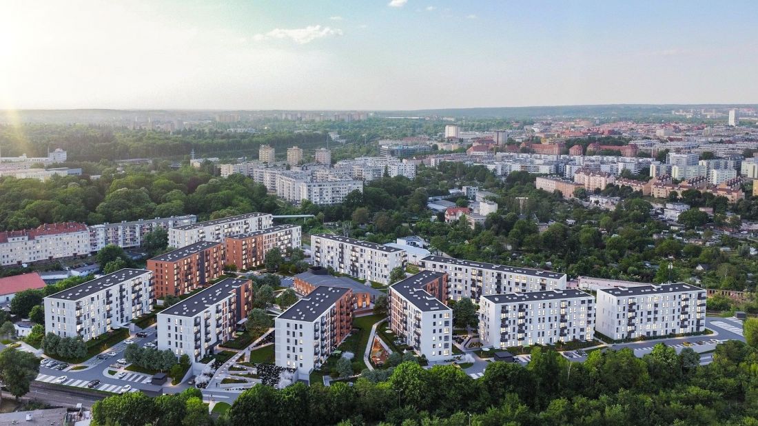 osiedle przy ul. Starkiewicza, Szczecin Pomorzany, wizualizacja