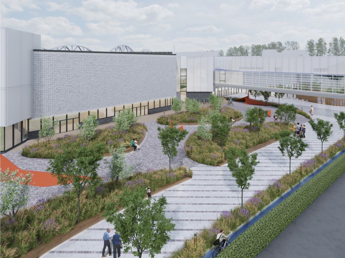 Nowy zielony pasaż na poznańskich Targach - przyjazny skrót w dzielnicy Łazarz, wizualizacja