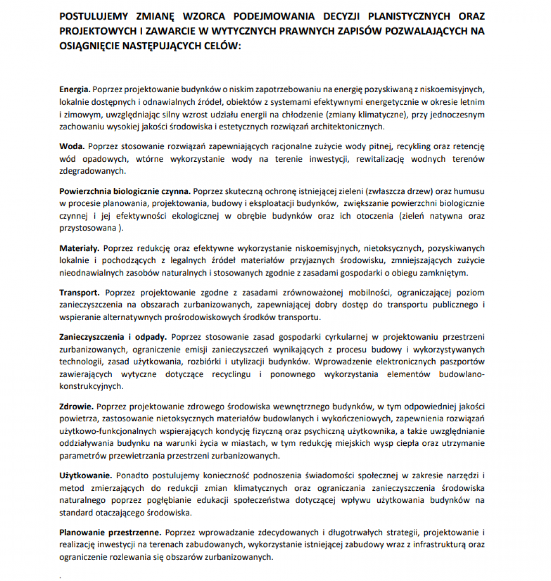 Pakt Architektoniczno-Urbanistyczny dla Klimatu