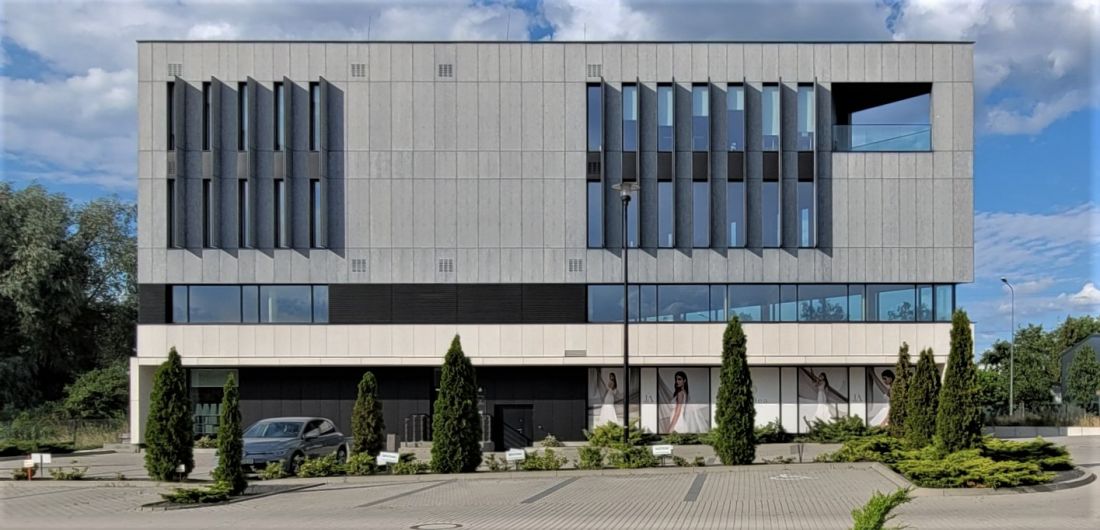 biurowiec Quartz Office, ul. Klinkierowa, Poznań, elewacja południowo-zachodnia
