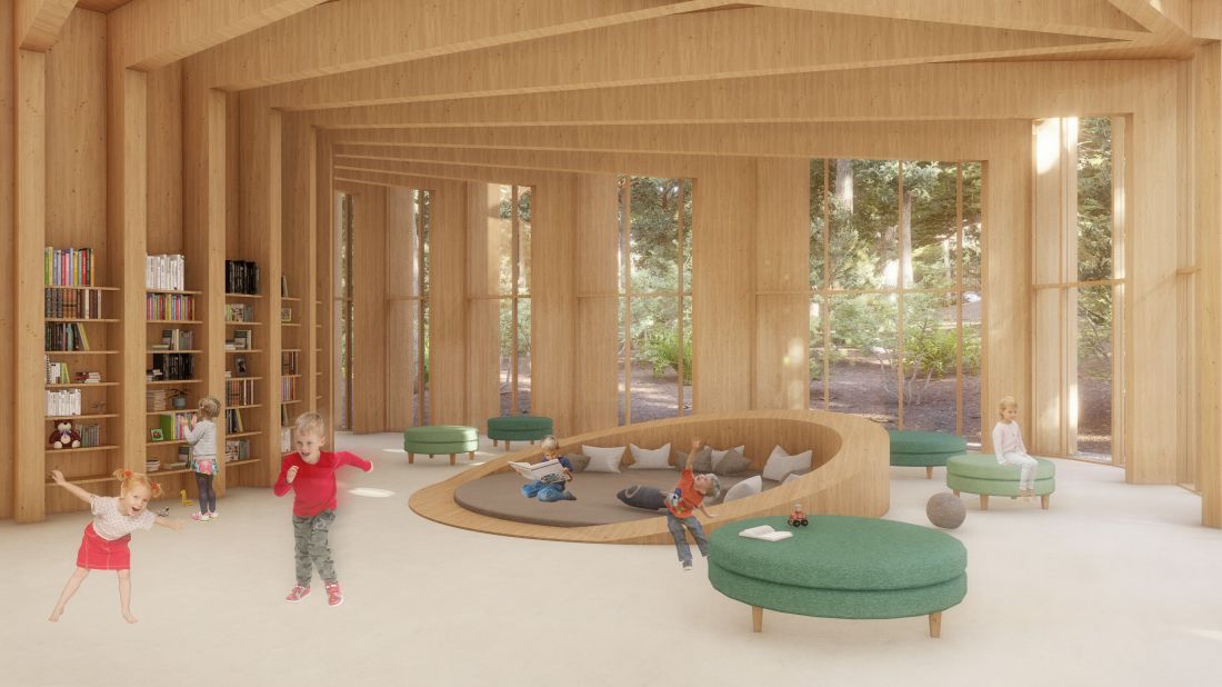 Strefa zabaw w projektowanym hospicjum