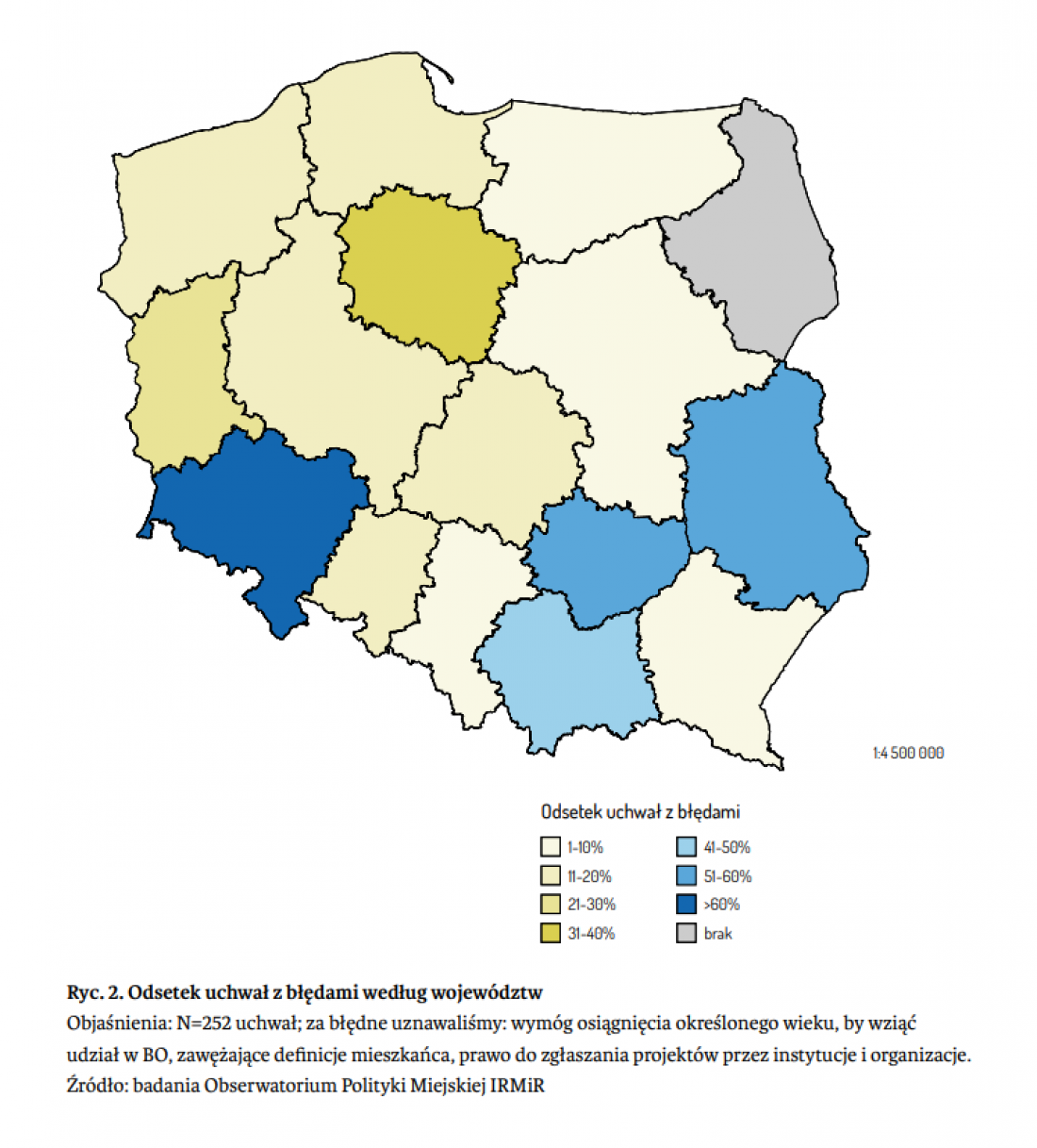 w związku ze zmianami prawnymi, część uchwał ustalanych w miastach jest błędna. najczęściej do uchwalania ustaw z błędami dochodzi w woj. Dolnośląskim