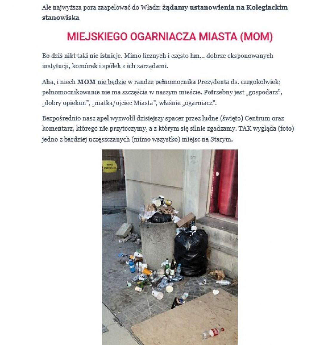 postulat Inwestycji dla Poznania