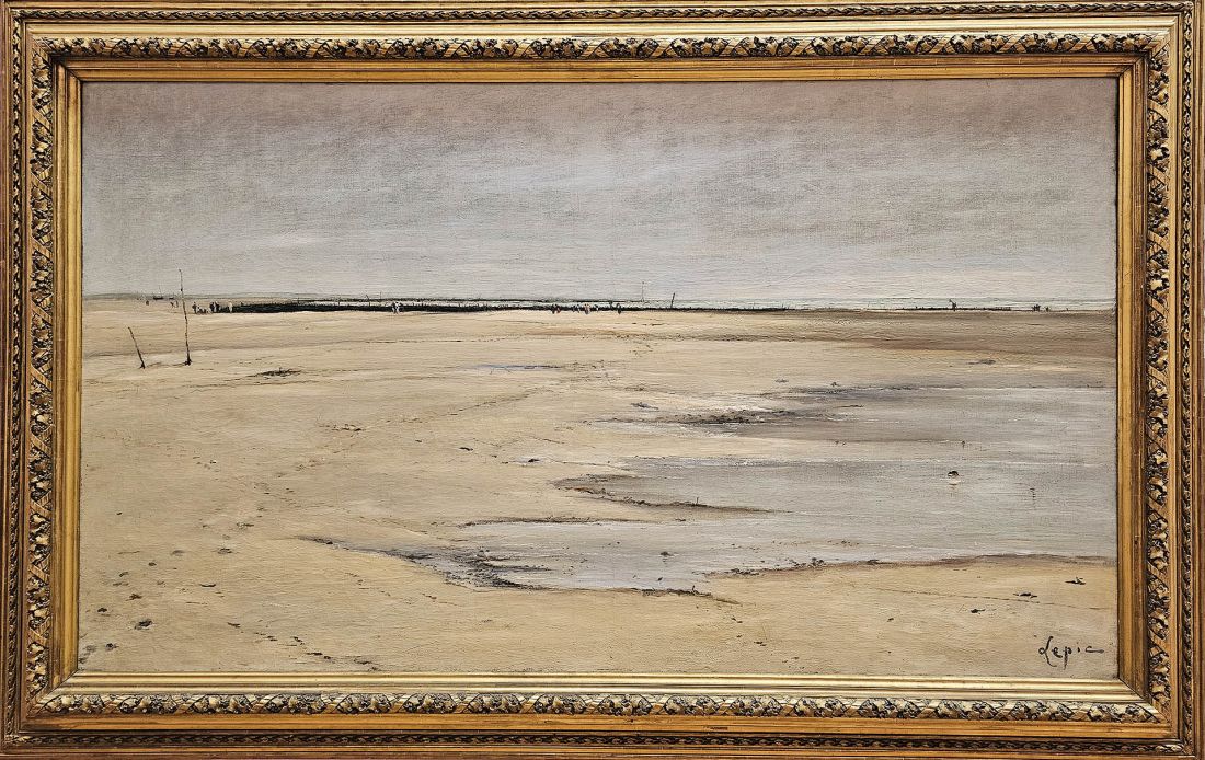 „La Plage de Berck” namalował Ludovic Napoléon Lepic