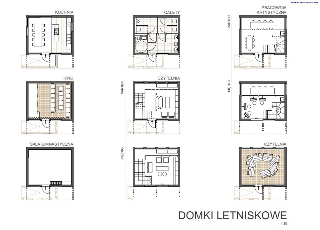 Rzut domków letniskowych