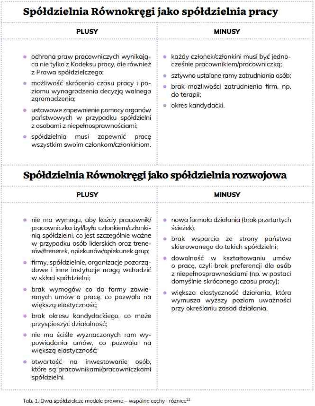 spółdzielnie dostosowane do osób z niepełnosprawnościami mogą powstać wewnątrz istniejących spółdzielni