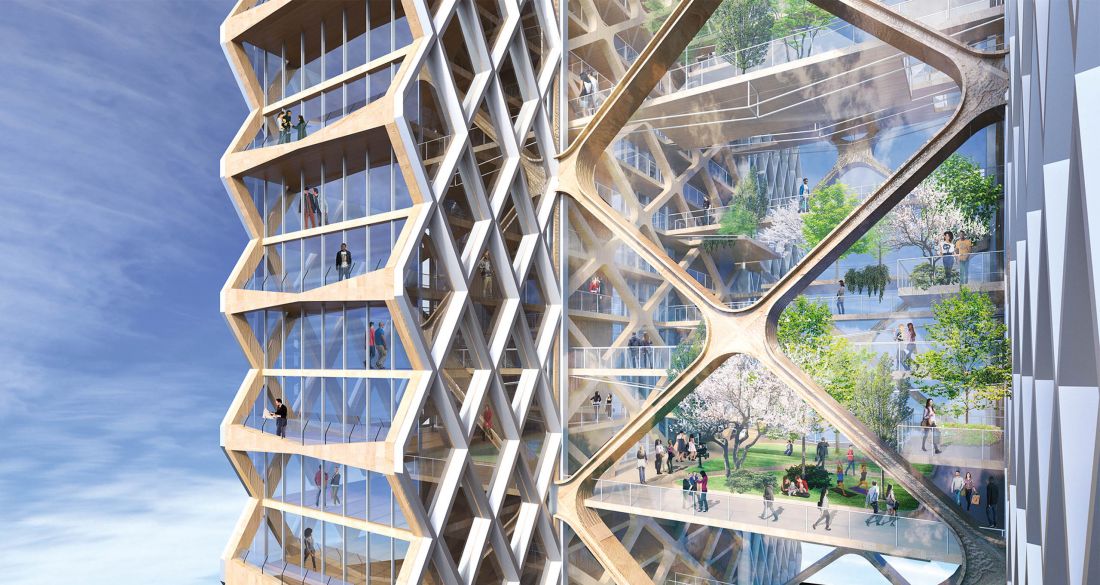 wizualizacja River Beech Tower w Chicago, Illinois, proj.: Perkins & Will