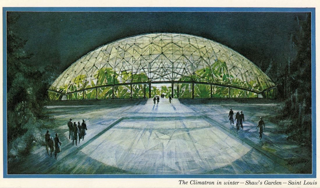 „The Climatron in winter-Shaw”s Garden - Saint Louis”, artysta nieznany, ok. 1960 roku