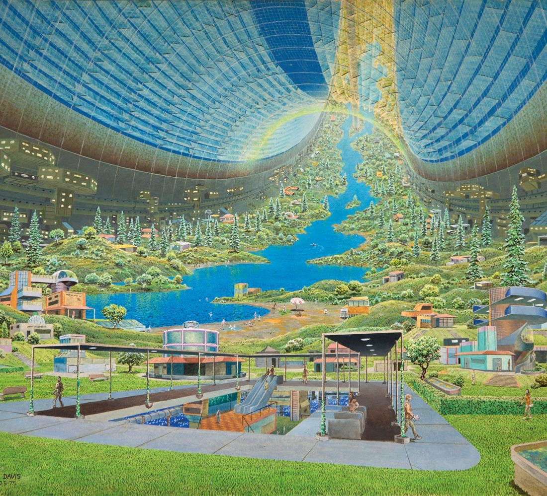 torus Stanforda, widok wnętrza proj.: Don Davis, 1975