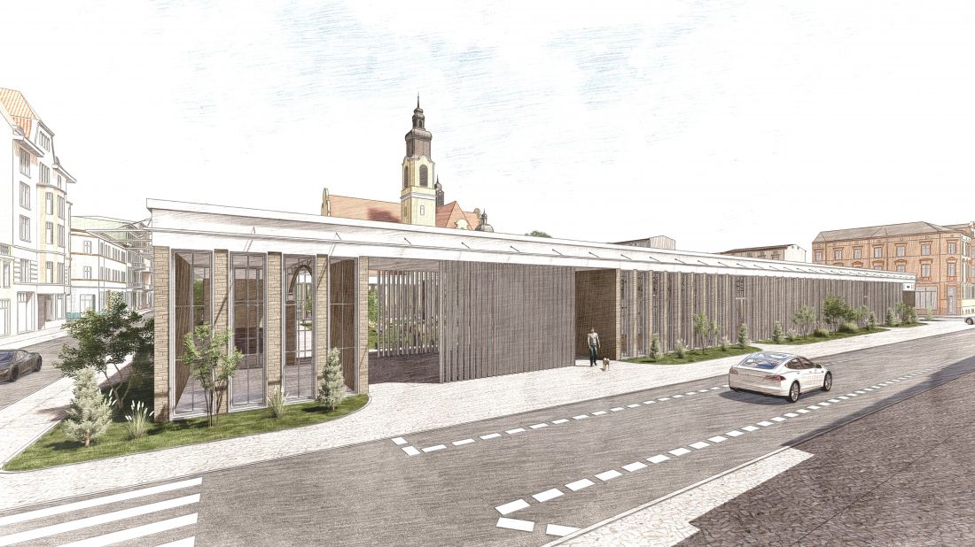 Widok na bryłę budynku