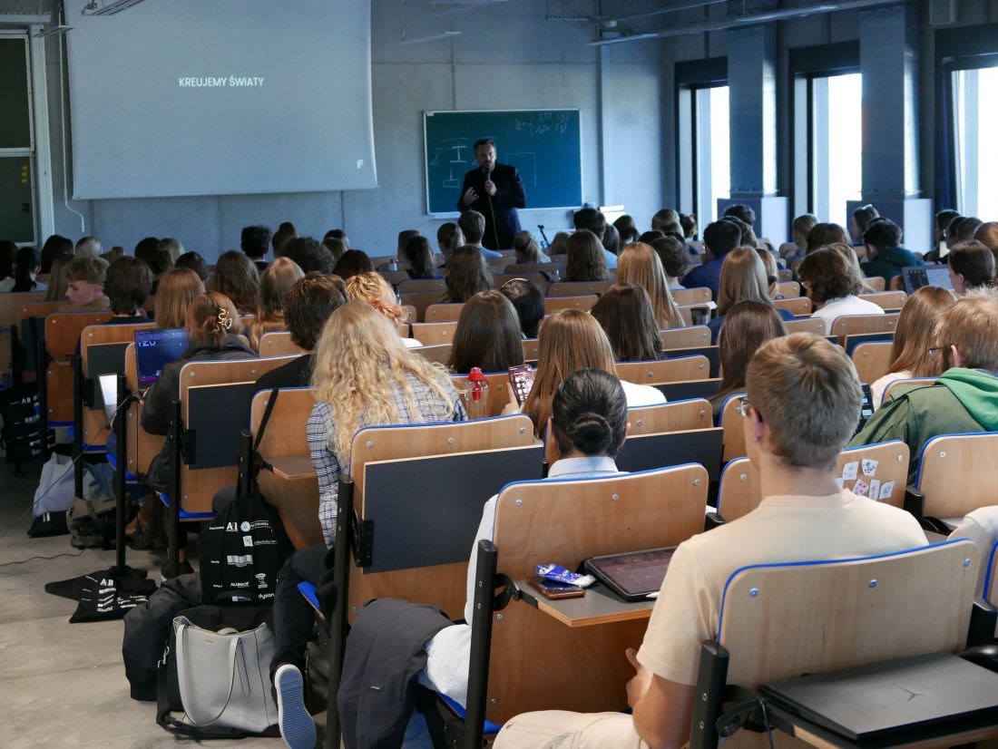 Pełna sala na Politechnce Poznańskiej
