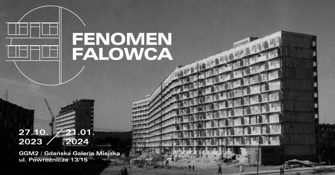 Plakat promujący wystawę Fenomen Falowca w Gdańskiej Galerii Miejskiej