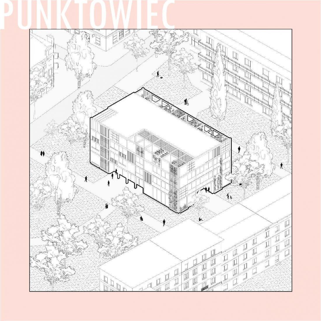 Punktowiec, aksonometria 