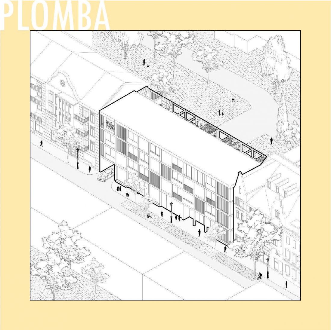 Plomba, aksonometria