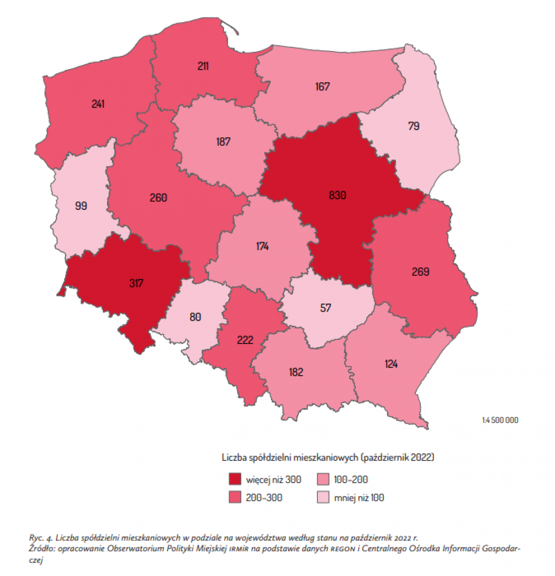 w Polsce według spisu REGON istnieje 3499 spółdzielni mieszkaniowych