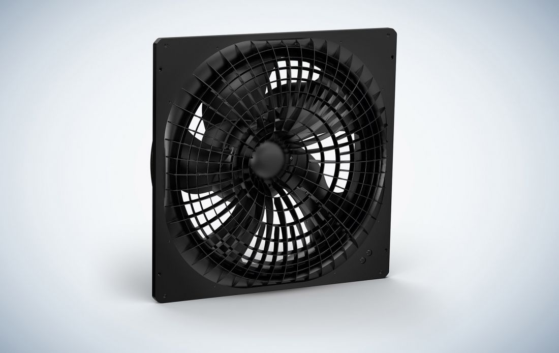 Rys. 2: AxiEco Plug-In: wraz ze wzrostem ciśnienia, przepływ powietrza zmienia się tylko nieznacznie. Kratka wlotu powietrza FlowGrid, ogranicza zakłócenia w przepływie powietrza, które powodują powstawanie hałasu 
