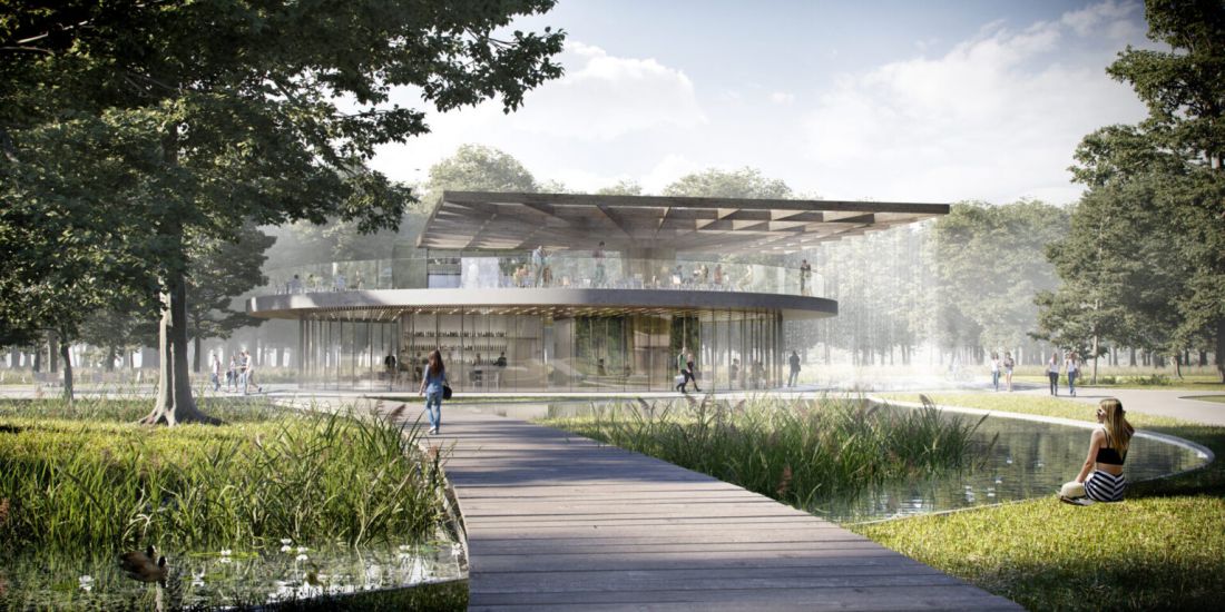 Niezrealizowany pawilon z projektu konkursowego WXCA