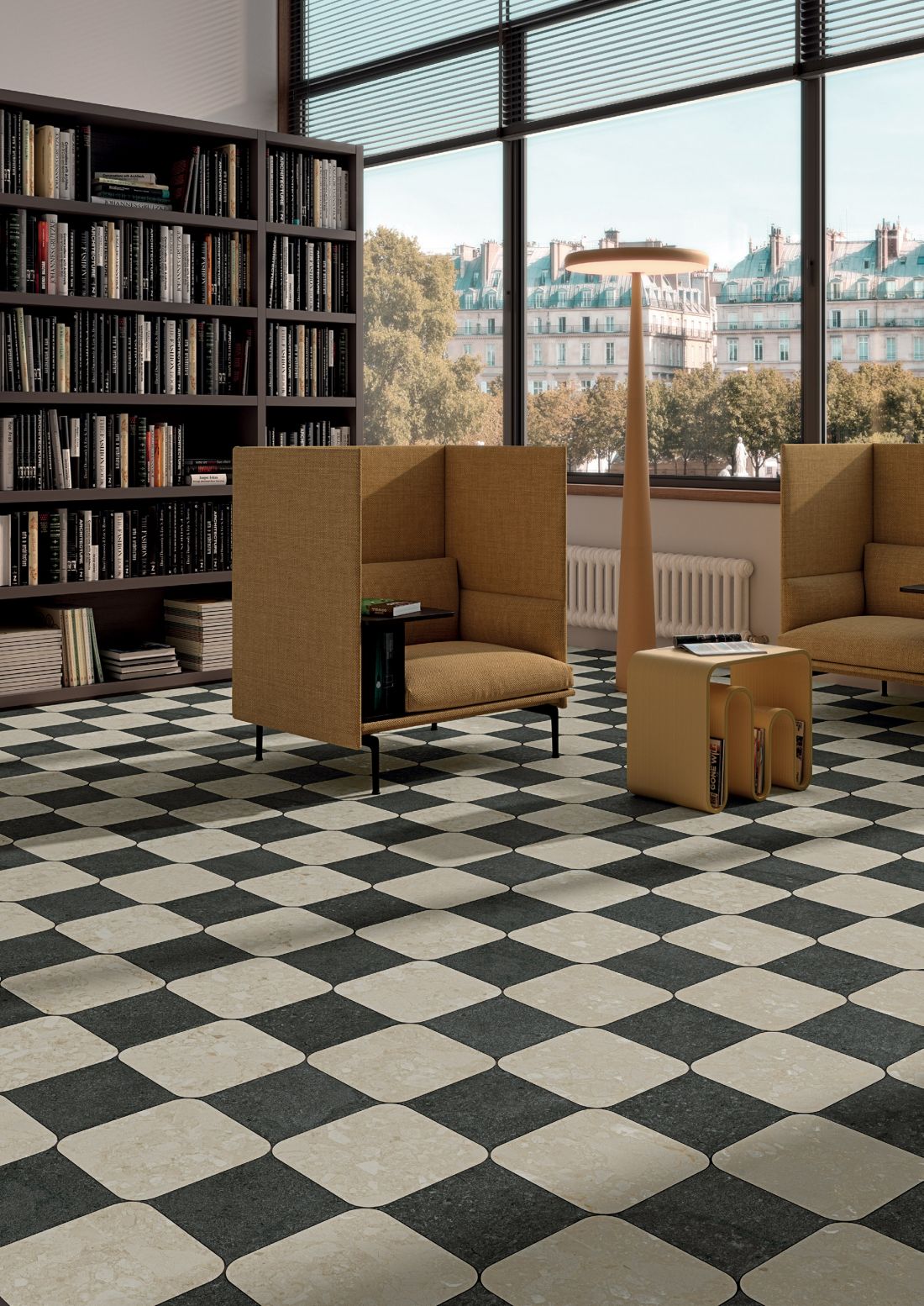 Checkers Rounded Cream Beach + Checkers Starry Black Night 