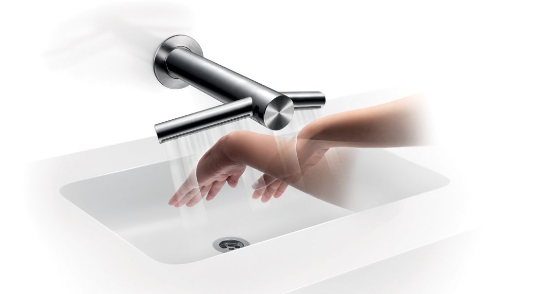 Dyson Airblade Wash+Dry. Umyj i osusz ręce przy umywalce dzięki technologii Airblade 
