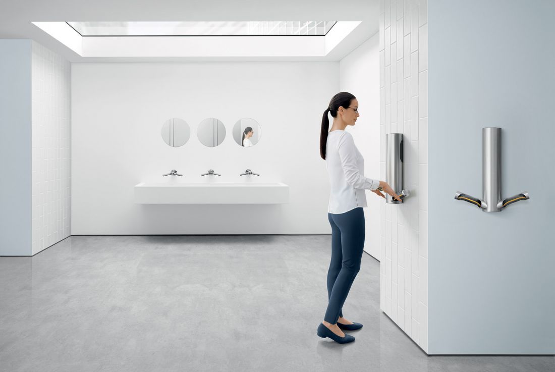 Dyson Airblade 9kJ. Najszybsze higieniczne suszenie rąk za pomocą powietrza filtrowanego HEPA 