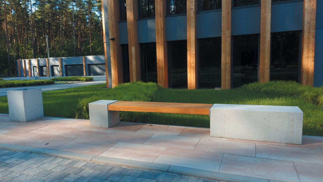Ławka z betonu architektonicznego GAAG – przestrzeń miejska