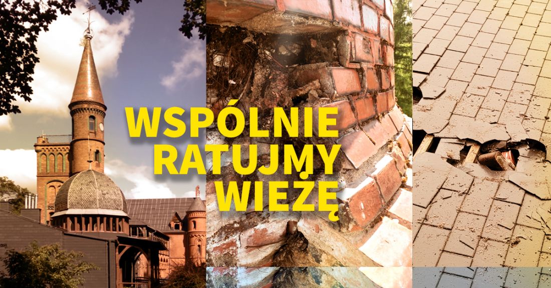 wieżę można wesprzeć na różne sposoby - między innymi przez portal zrzutka.pl 