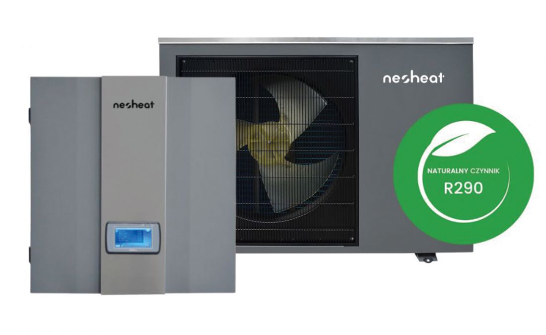 Neoheat Eko MONO na R290 to ekologiczna pompa ciepła, którą cechuje bardzo cicha praca