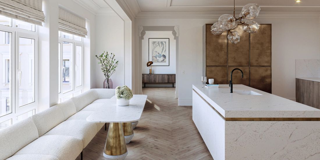 Eclectic Pearl Cocina Europea SOFA WHITE