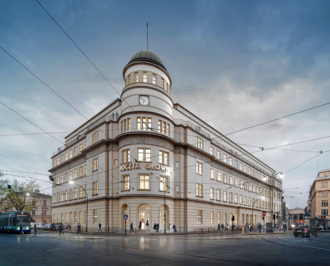 Wizualizacja Poczty Głównej jako hotelu