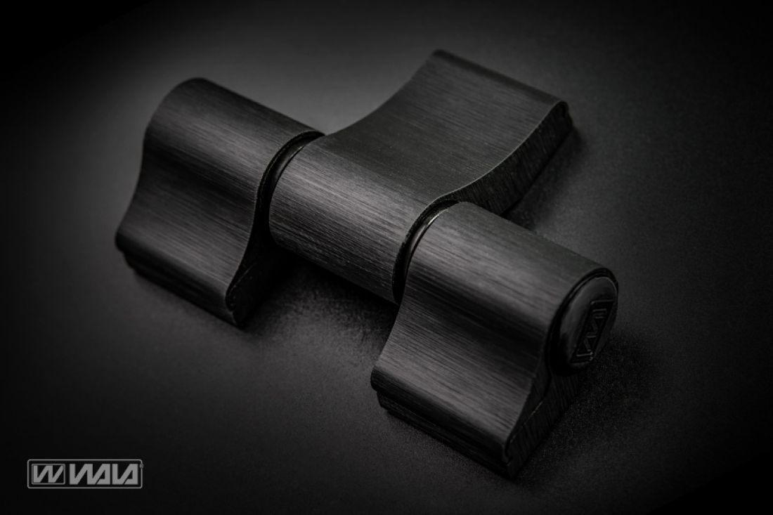 Zawiasy nawierzchniowe WX 3 skrzydełkowy niesymetryczny C-35 Anoda czarna F40 - Surface hinges WX 3-wings asymmetric C-35 Black anode F40
