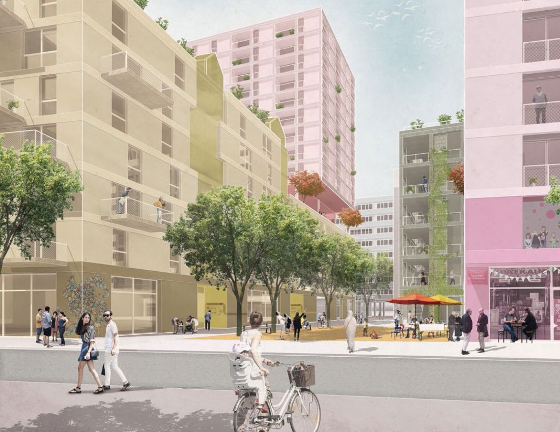 miejski pokój — przestrzeń łącząca mieszkańców dzielnicy, proj.: Teleinternetcafe i Treibhaus
