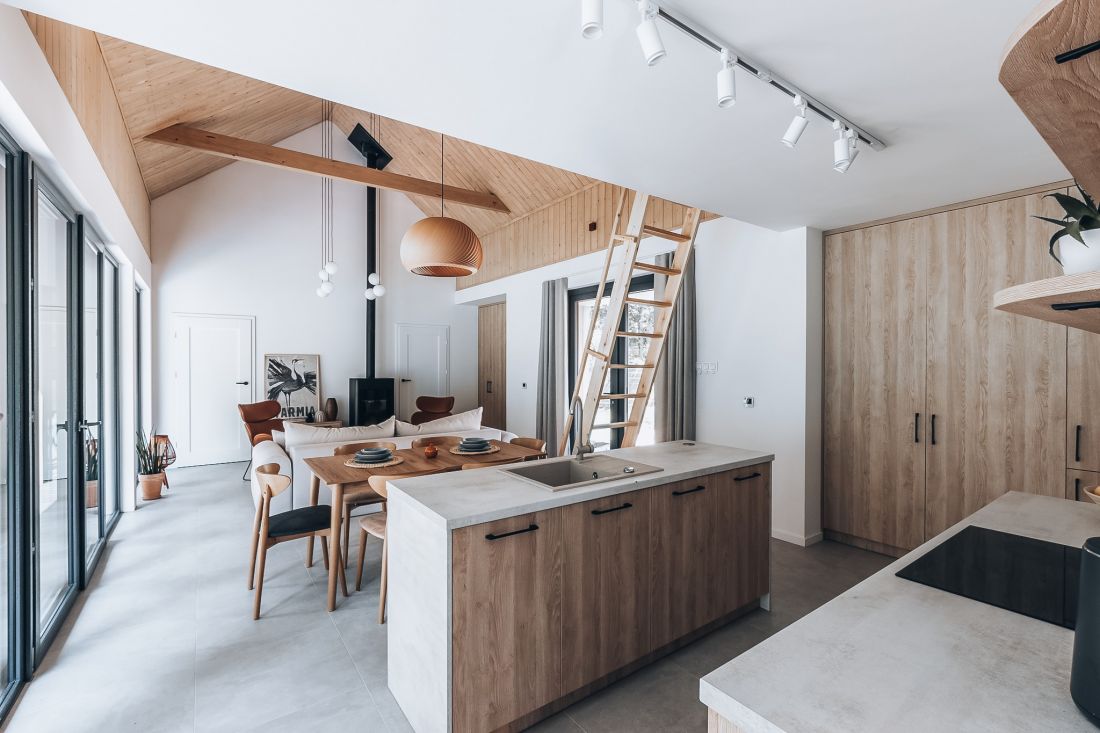 Architektka użyła naturalnych materiałów
