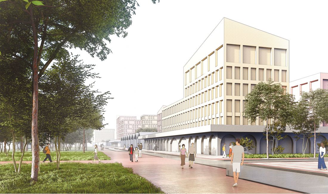 III Nagroda; Oddziaływanie sensoryczne tkanki miejskiej. Redefinicja dominanty przestrzennej w strukturze urbanistycznej na przykładzie projektu wielofunkcyjnego założenia urbanistycznego w Warszawie