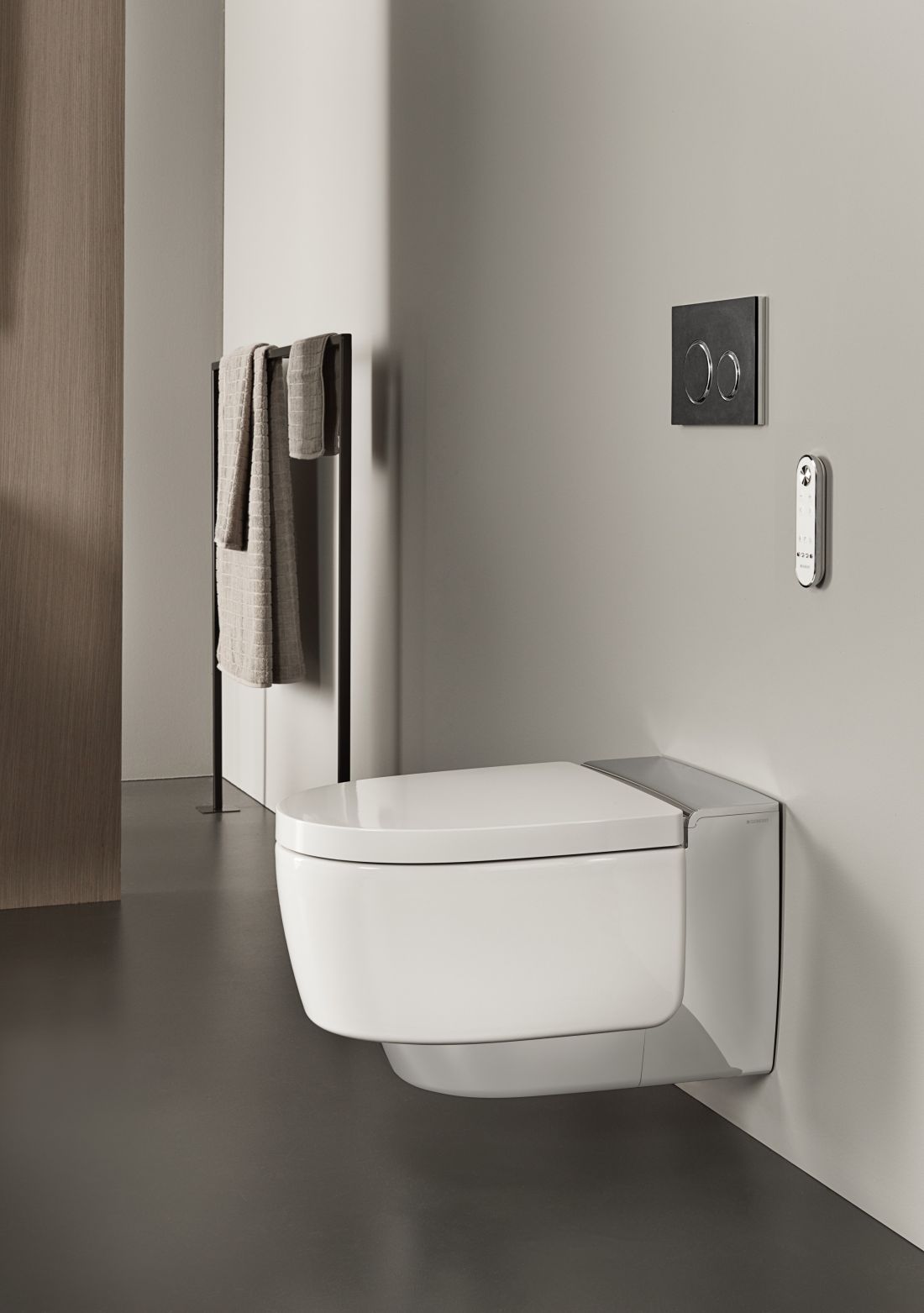 You can operate the shower toilet using a remote control, control panel or app